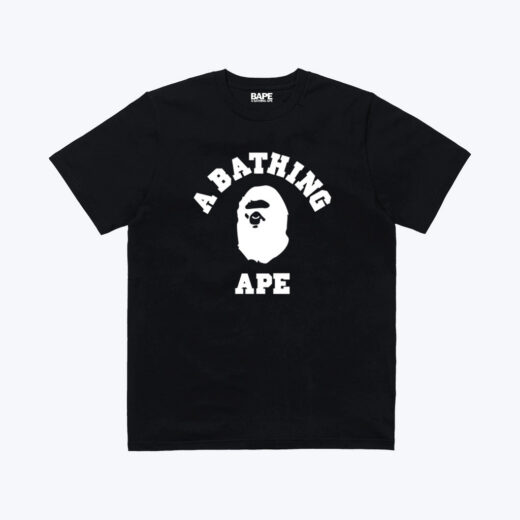 Чорна Футболка PrintBro BAPE Logo чорні футболки Бейп Бейп унісекс