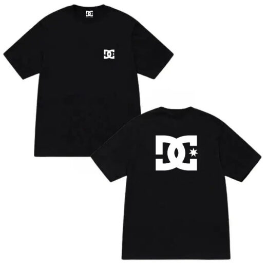 Чорна Футболка PrintBro DC Shoes Star Two Sides Logo унісекс Дисі
