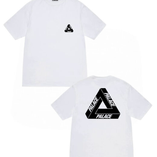 Біла Футболка PrintBro Palace Skateboard Logo чорні футболки Пелас Палас унісекс