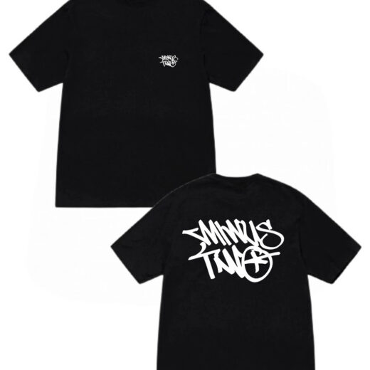 Чорна Футболка PrintBro Minus Two Logo унісекс