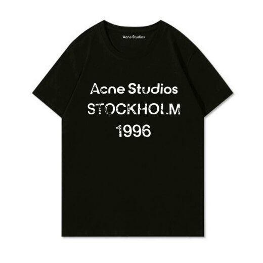 Чорна Футболка PrintBro Acne Studios Logo унісекс Акне Акне