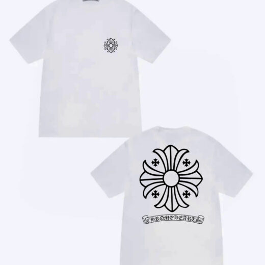 Біла Футболка PrintBro Chrome Hearts Logo унісекс Хром Хартс