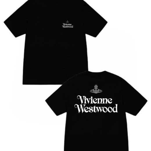 Чорна Футболка PrintBro Vivienne Westwood Two Sides Logo унісекс Вів'єн Вествуд