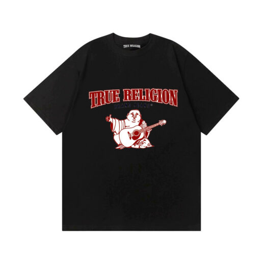 Чорна Футболка PrintBro True Religion logo унісекс Тру Реліжн