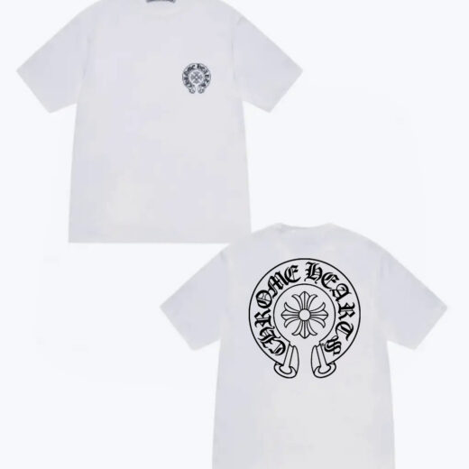 Біла Футболка PrintBro Chrome Hearts Logo унісекс Хром Хартс