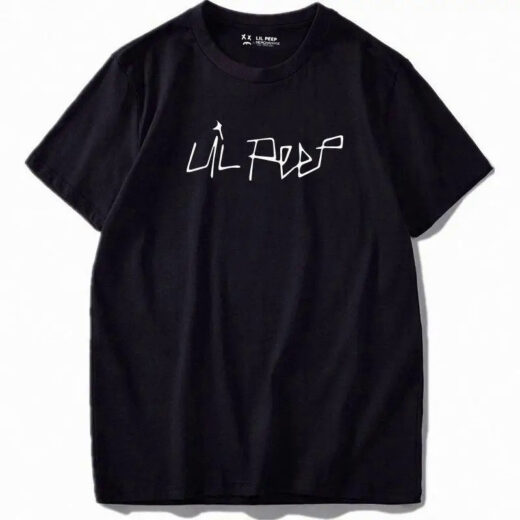 Чорна Футболка PrintBro Lil Peep Logo футболки Ліл Піп унісекс бірка
