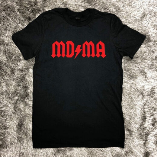 Чорна Футболка PrintBro MD / MA Logo Red унісекс