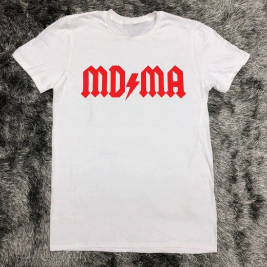 Біла Футболка PrintBro MD / MA Logo Red унісекс