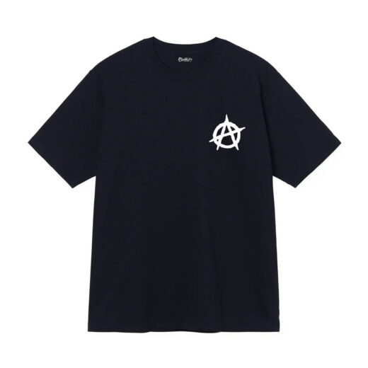 Чорна Футболка PrintBro Anarchy Logo чорні футболки Анархія унісекс
