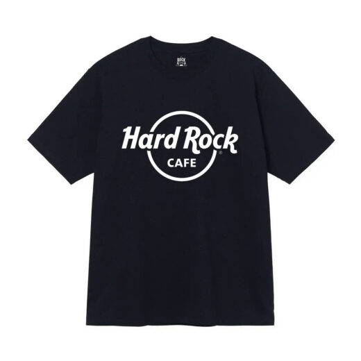 Чорна Футболка PrintBro Hard Rock Cafe Logo чорні футболки Хард Рок Кафе унісекс