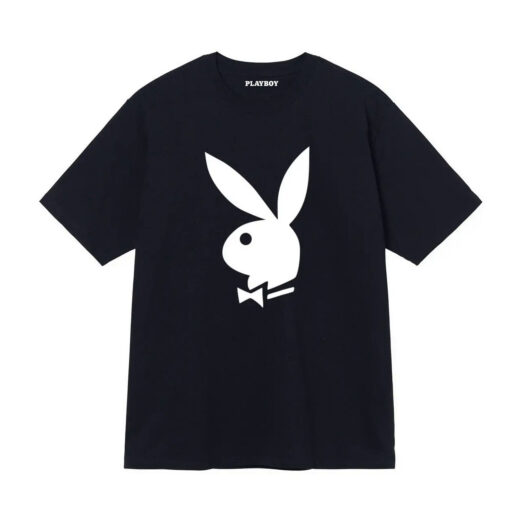 Чорна Футболка PrintBro Playboy Logo чорні футболки Плейбой унісекс