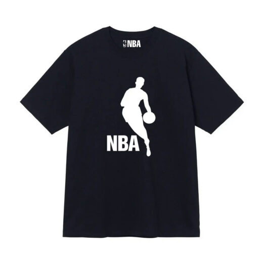 Чорна Футболка PrintBro NBA Logo чорні футболки баскетбол НБА унісекс