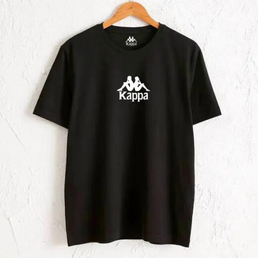 Чорна Футболка PrintBro Kappa Minimal Logo чорні футболки Каппа унісекс