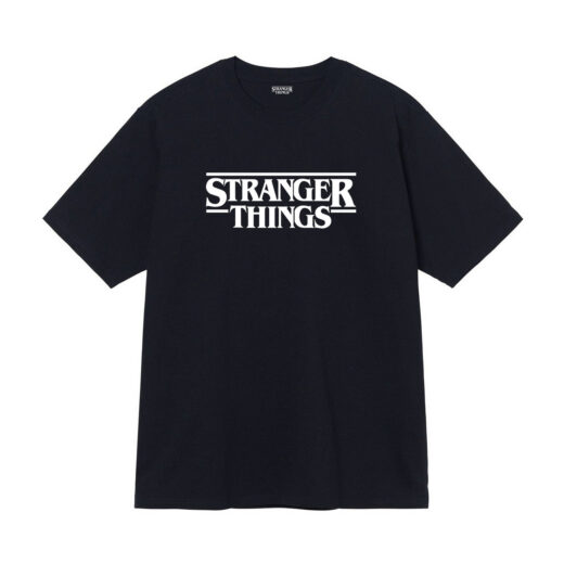 Чорна Футболка PrintBro Stranger Things Logo футболки Дуже дивні Справи унісекс
