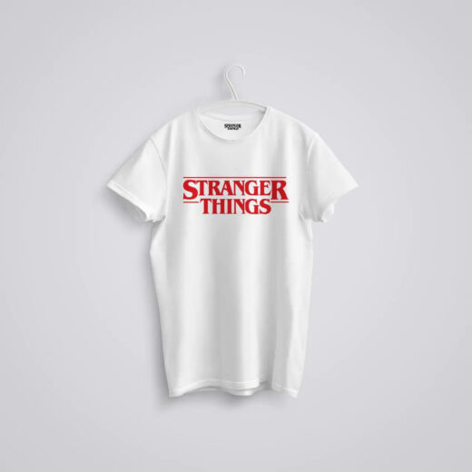 Біла Футболка PrintBro Stranger Things Logo футболки Дуже Дивні Справи унісекс