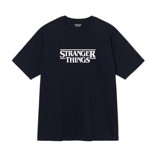 Чорна Футболка PrintBro Stranger Things Дуже дивні справи чорні футболки унісекс