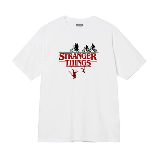 Біла Футболка PrintBro Stranger Things Upside Down Art футболки Дуже дивні Справи унісекс