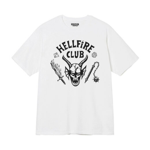 Біла Футболка PrintBro Hellfire Club Stranger Things футболки Дуже дивні справи унісекс