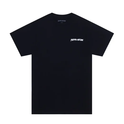 Чорна Футболка PrintBro Fucking Awesome Minimal Logo унісекс чоловіча жіноча