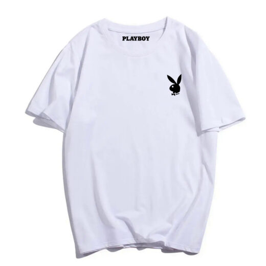 Біла Футболка PrintBro Playboy Minimal Logo футболки Плейбой унісекс