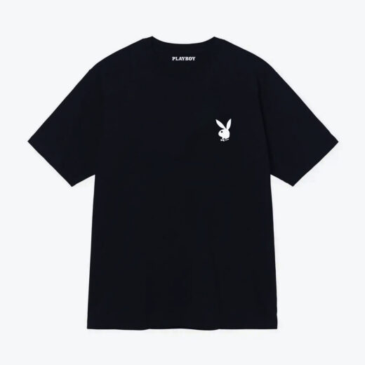 Чорна Футболка PrintBro Playboy Minimal Logo чорні футболки Плейбой унісекс