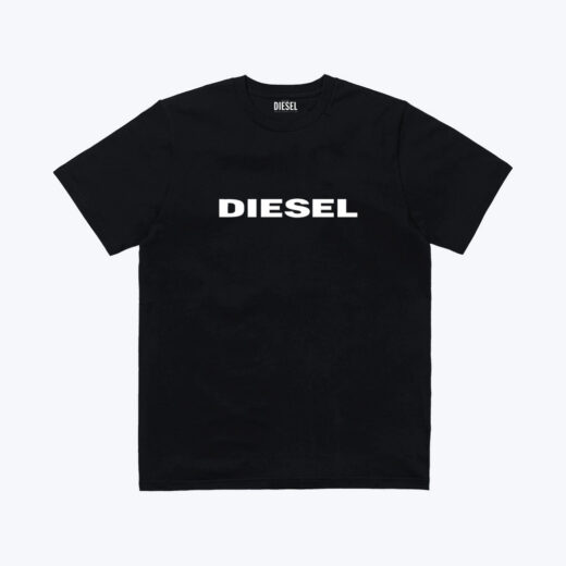 Чорна Футболка PrintBro Diesel Logo футболки Дизель унісекс