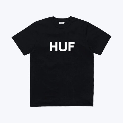 Чорна Футболка PrintBro Huf Logo унісекс Хаф Хуф