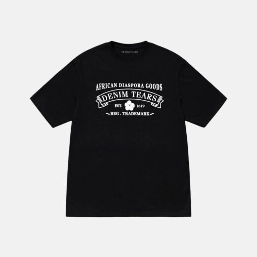 Чорна Футболка PrintBro Denim Tears Logo унісекс Денім Тірс