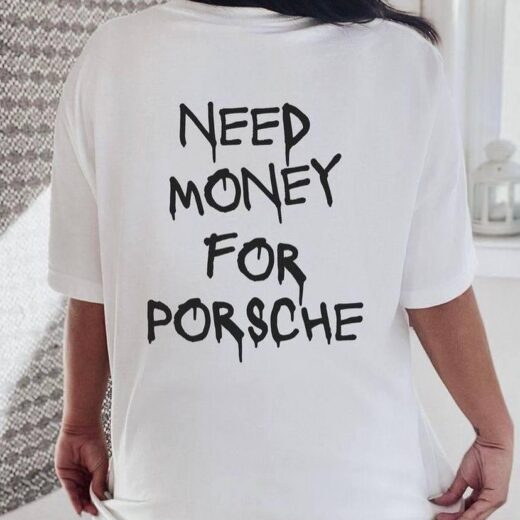 Чоловіча оверсайз Футболка PrintBro з принтом Need Money For Porsche