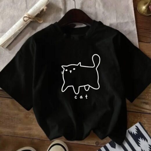 Жіночий оверсайз Футболка PrintBro з принтом CAT