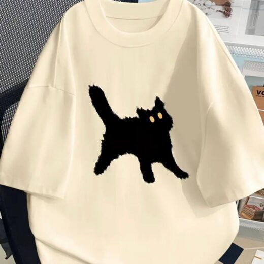 Жіноча оверсайз Футболка PrintBro з принтом Котика