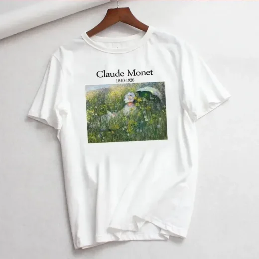 Жіноча Футболка PrintBro оверсайз з картинкою Claude Monet Фото 2