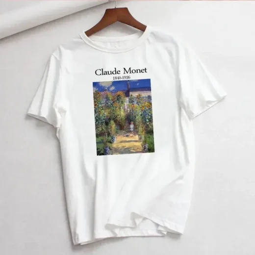 Жіноча Футболка PrintBro оверсайз з картинкою Claude Monet Фото 3