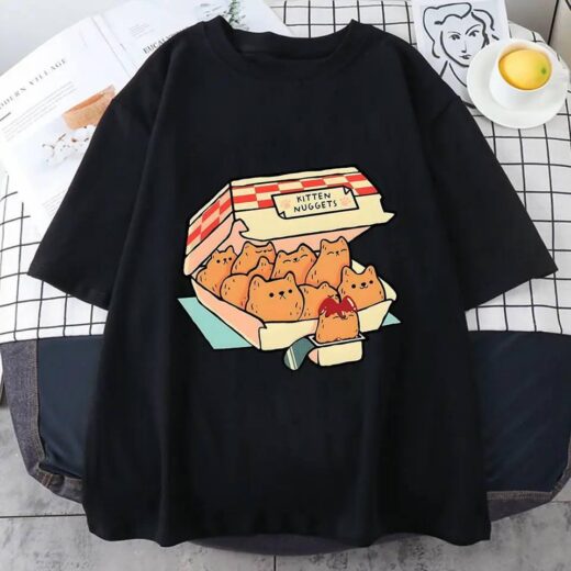 Жіноча Футболка PrintBro з котиками Чорний