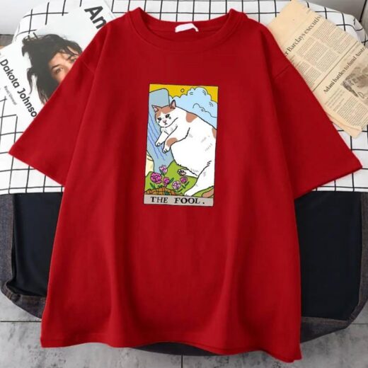 Футболка PrintBro жіноча з принтом Кота Красний