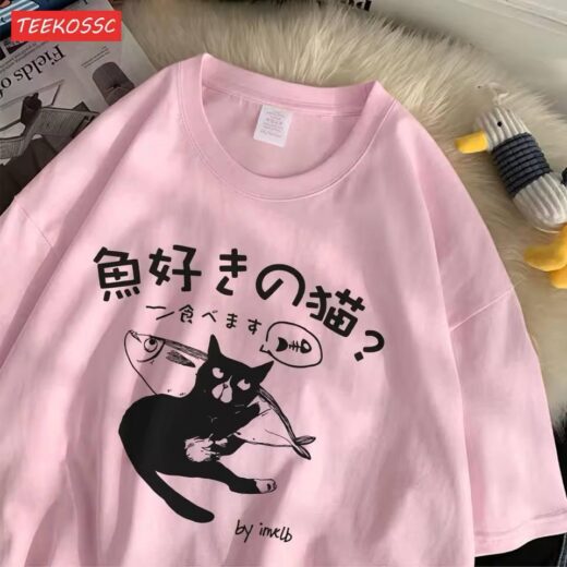 Жіноча стильна оверсайз Футболка PrintBro Кота Рожевий