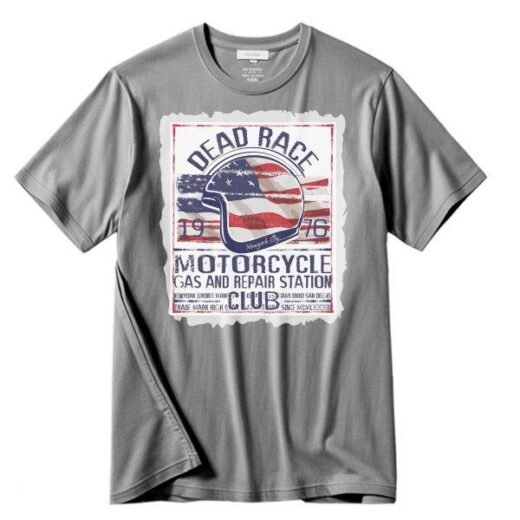 Футболка PrintBro Motorcycle label PG07710 goodreclama Сірий
