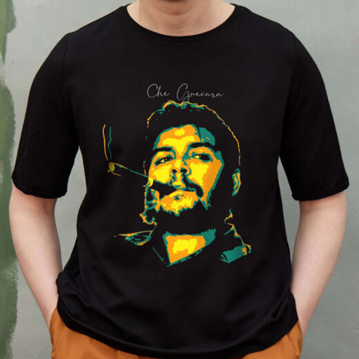 Футболка PrintBro Che Guevara жовто-зелений арт з сигарою PG03232 goodreclama Чорний