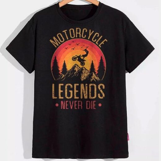 Футболка PrintBro чоловіча Motorcycle legends never die PG09009 goodreclama Чорний