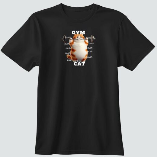 Футболка PrintBro чоловіча GYM CAT PG09138 goodreclama Чорний