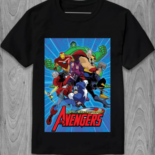 Футболка PrintBro чоловіча Avengers: Earth's Mightiest Heroes PG02059 goodreclama Чорний