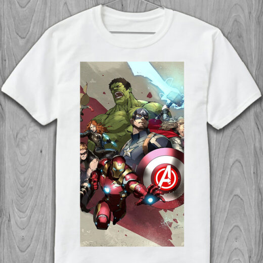 Футболка PrintBro чоловіча Marvel коміксі Марвел fantastic poster art PG02555 Білий