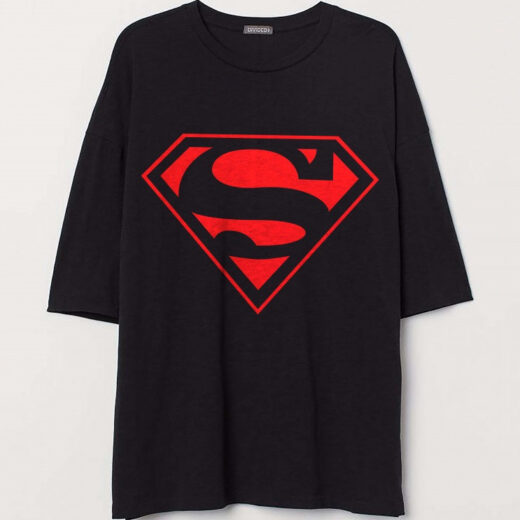 Футболка PrintBro чоловіча Superman, червоний знак супермена PG02336 Чорний