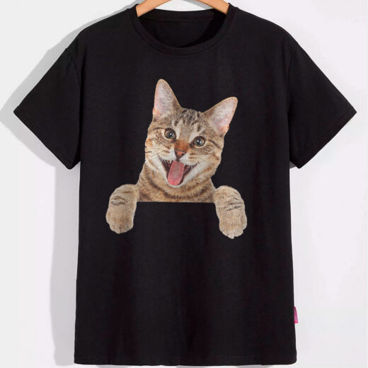 Футболка PrintBro Забавний котик PG06711 goodreclama Чорний