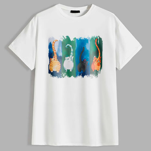 Футболка PrintBro Funny cats PG07408 goodreclama Білий