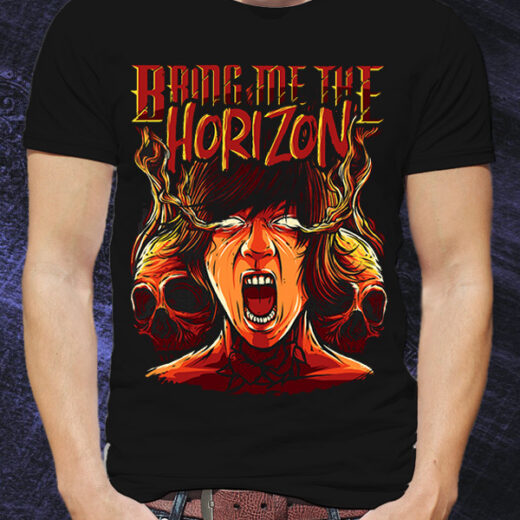Футболка PrintBro чоловіча Bring Me the Horizon Рок група PG00990 goodreclama Чорний
