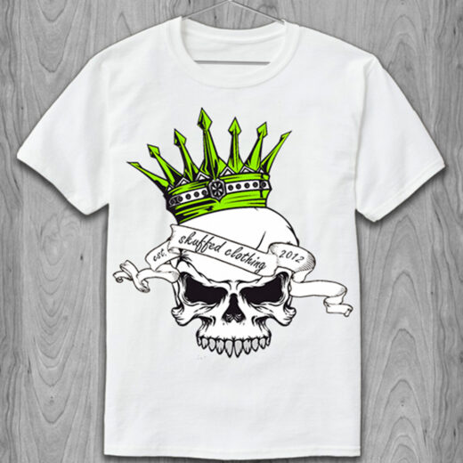Футболка PrintBro Череп (skuffed clothing) PG06804 goodreclama Білий