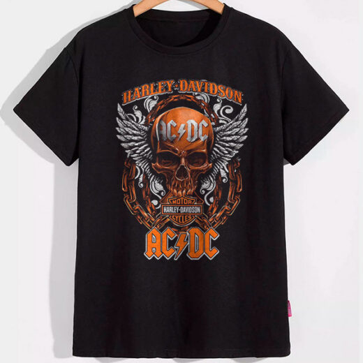 Футболка PrintBro чоловіча AC/DC (арт з черепом) PG01026 goodreclama Чорний