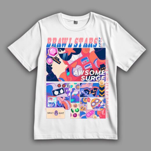 Жіноча футболка PrintBro Brawl Stars. Коміксний арт за персонажем Вольт PG11208 goodreclama