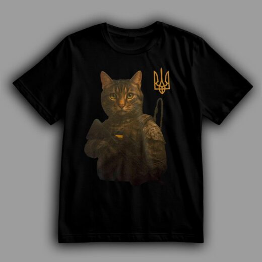 Футболка PrintBro Котик ЗСУ без шолома PG11235 goodreclama